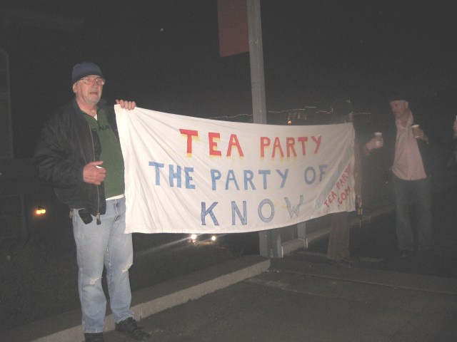 Santorum, Tea party signage, 2.13.12
