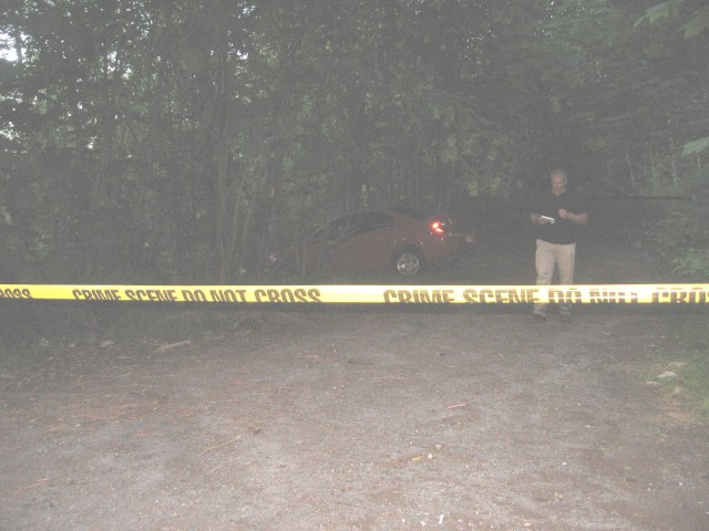 PCSD, Nicole White, car in woods, 6. 8. 15
